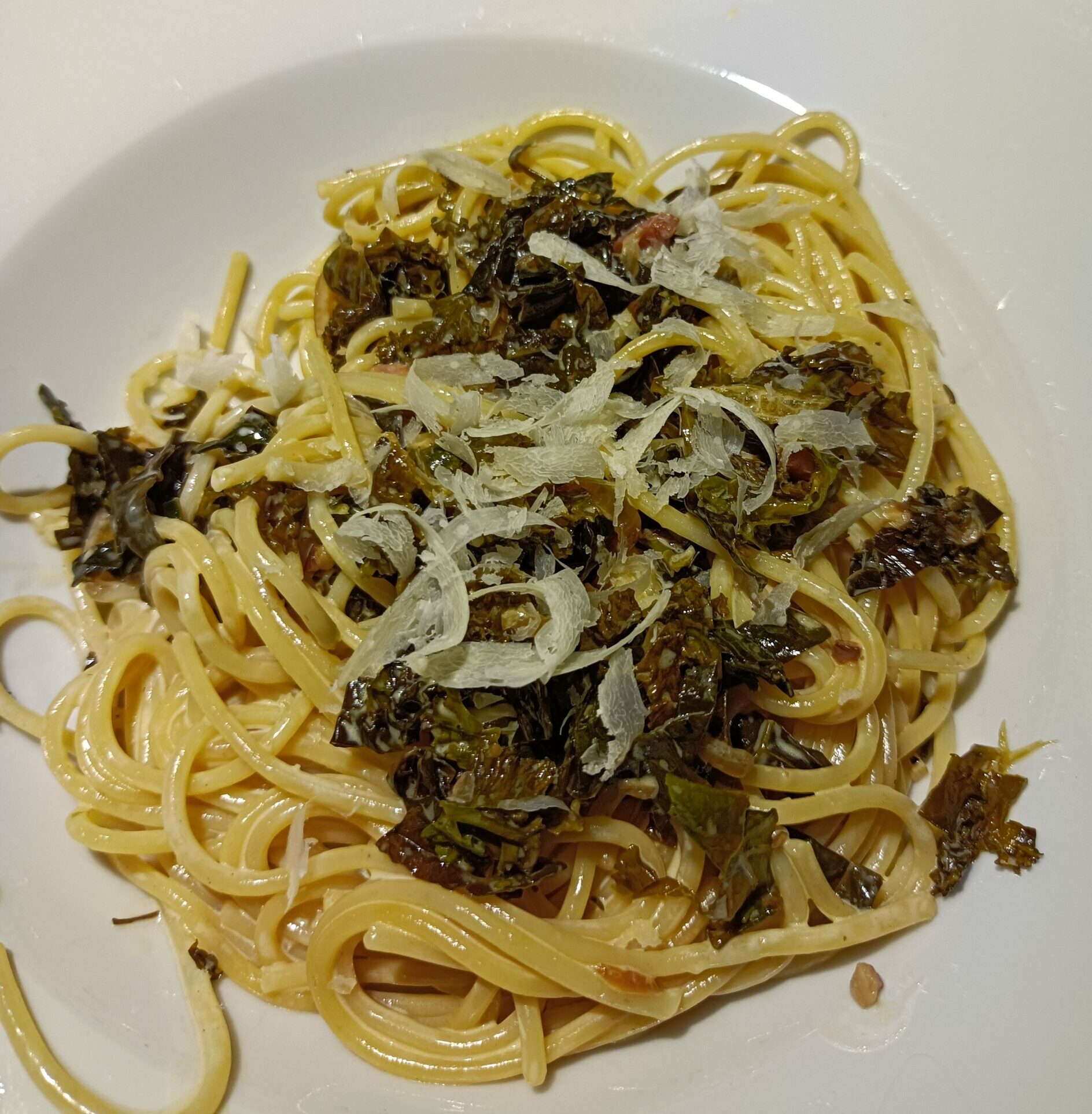 Du betrachtest gerade Spaghetti mit Grünkohl